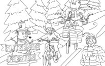 Toffe Octopus kerst kleurplaat