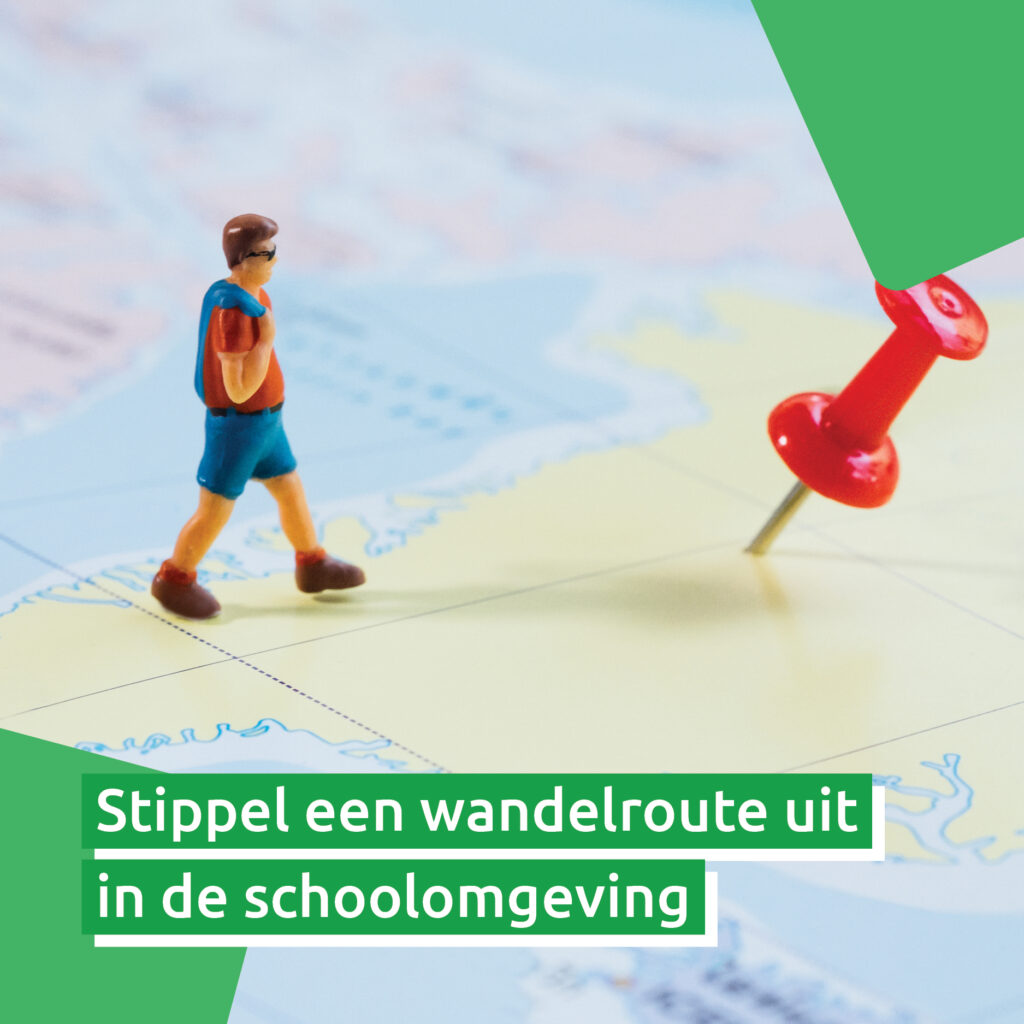 een wandelroute in de schoolomgeving