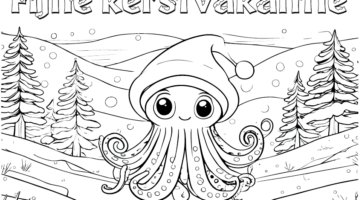Fijne feestdagen! Download onze feestelijke Octopus kleurplaat